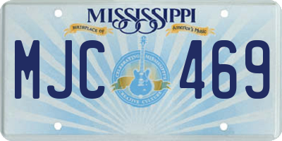 MS license plate MJC469