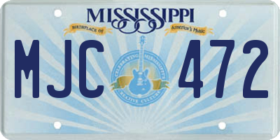 MS license plate MJC472