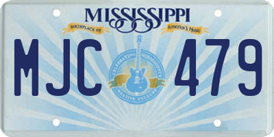MS license plate MJC479
