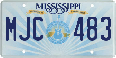 MS license plate MJC483