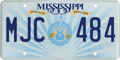 MS license plate MJC484