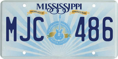 MS license plate MJC486