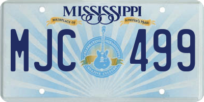 MS license plate MJC499