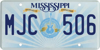 MS license plate MJC506