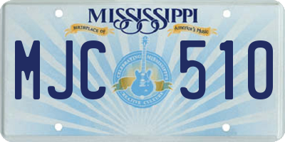 MS license plate MJC510