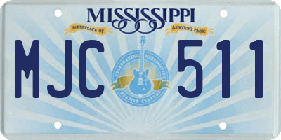 MS license plate MJC511