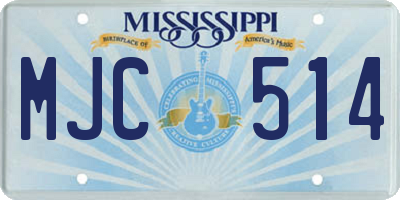 MS license plate MJC514