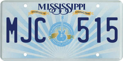 MS license plate MJC515
