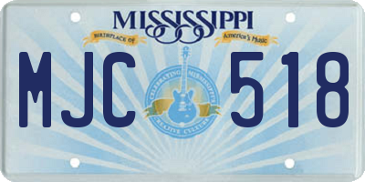 MS license plate MJC518