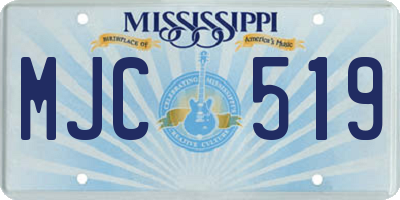 MS license plate MJC519