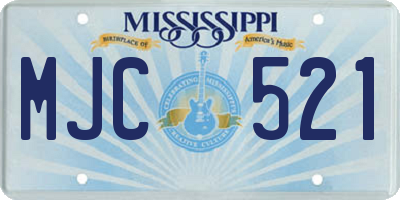 MS license plate MJC521