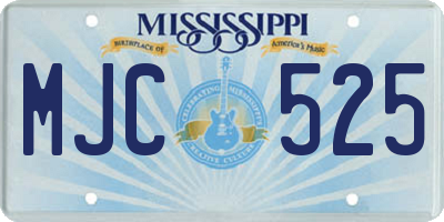 MS license plate MJC525