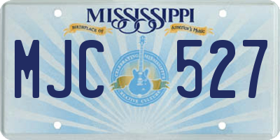 MS license plate MJC527