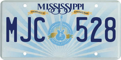 MS license plate MJC528