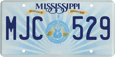 MS license plate MJC529