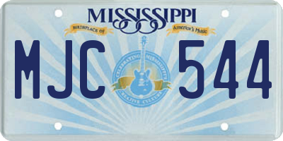 MS license plate MJC544