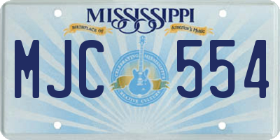 MS license plate MJC554