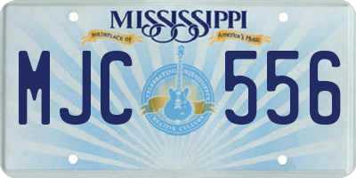 MS license plate MJC556