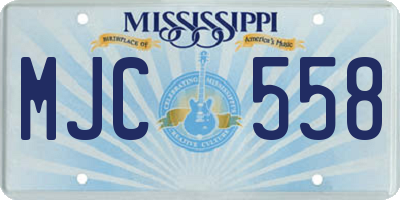 MS license plate MJC558