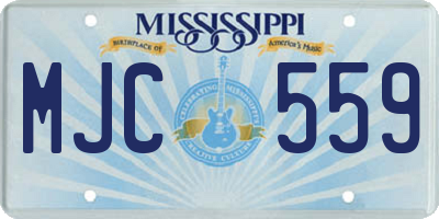 MS license plate MJC559