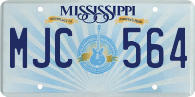 MS license plate MJC564