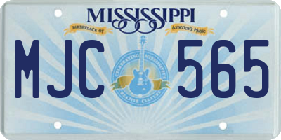 MS license plate MJC565