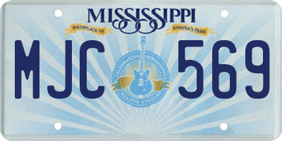 MS license plate MJC569