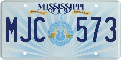 MS license plate MJC573
