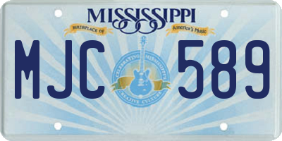 MS license plate MJC589