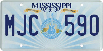 MS license plate MJC590