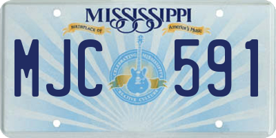 MS license plate MJC591