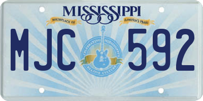 MS license plate MJC592