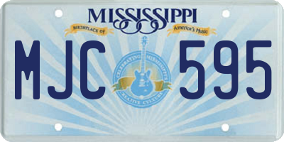 MS license plate MJC595