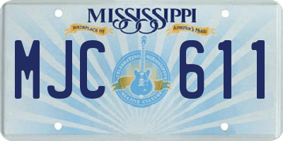 MS license plate MJC611