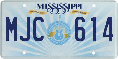 MS license plate MJC614