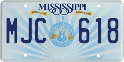 MS license plate MJC618