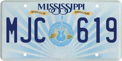 MS license plate MJC619