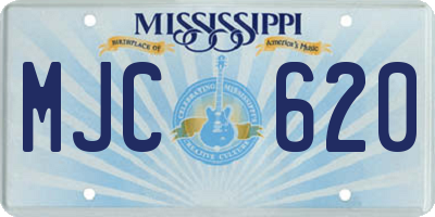 MS license plate MJC620