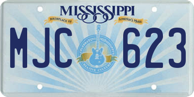 MS license plate MJC623