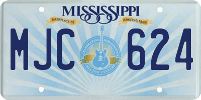 MS license plate MJC624