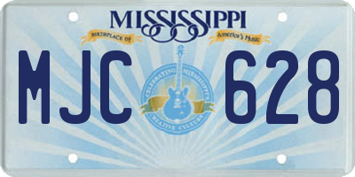 MS license plate MJC628