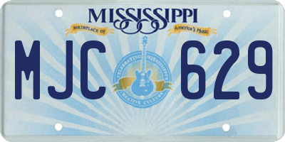 MS license plate MJC629