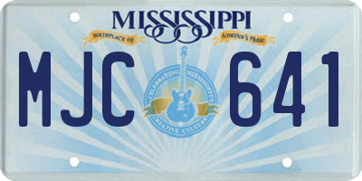 MS license plate MJC641