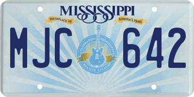 MS license plate MJC642
