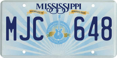 MS license plate MJC648