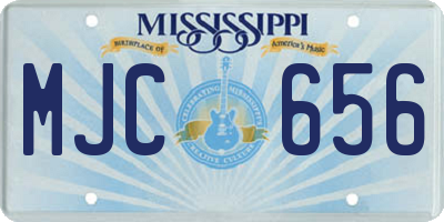 MS license plate MJC656