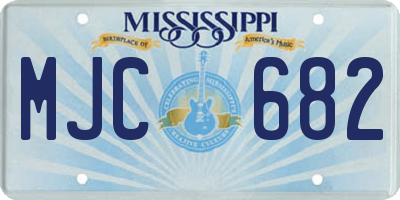 MS license plate MJC682