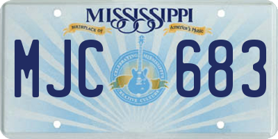 MS license plate MJC683