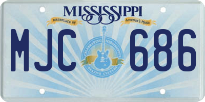 MS license plate MJC686