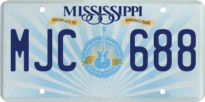 MS license plate MJC688